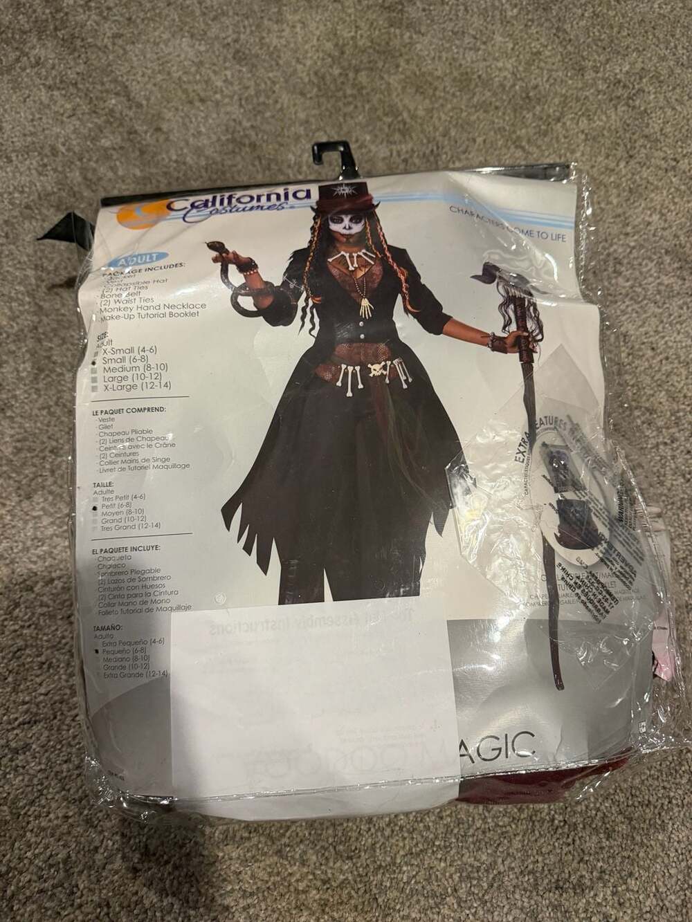 California Costumes Voodoo Magic Costume Size Small (6-8)